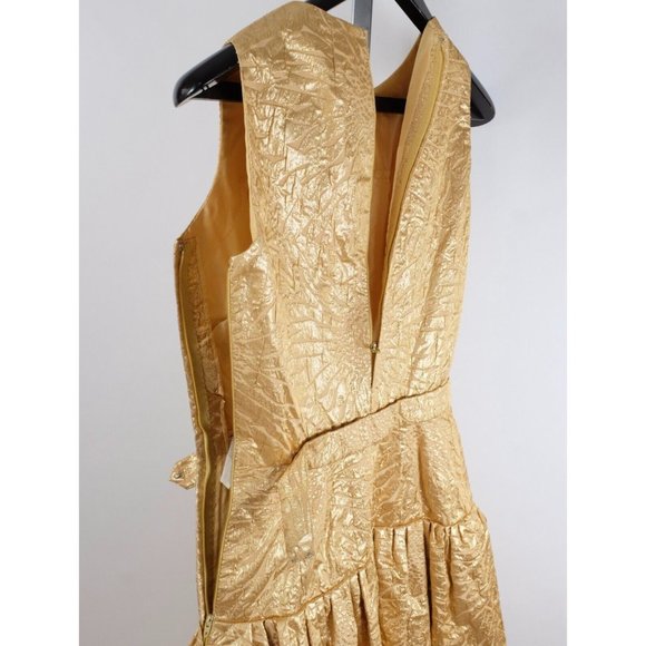 Mainbocher dress sz Small gold brocade excellent condition haute couture - Picture 9 of 9